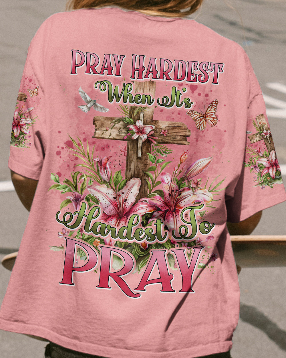 Pray Hardest When It's Hardest To Pray Women's All Over Print Shirt - Tyhi2603243, easychoo.com