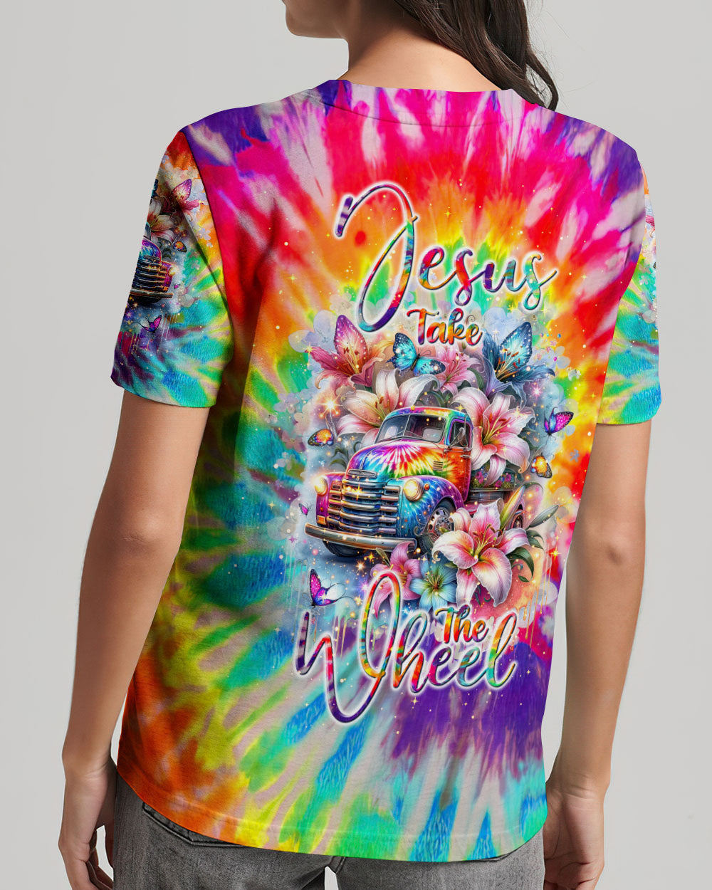 Jesus Take The Wheel Lilies Women's All Over Print Shirt - Tlnt2602242, easychoo.com