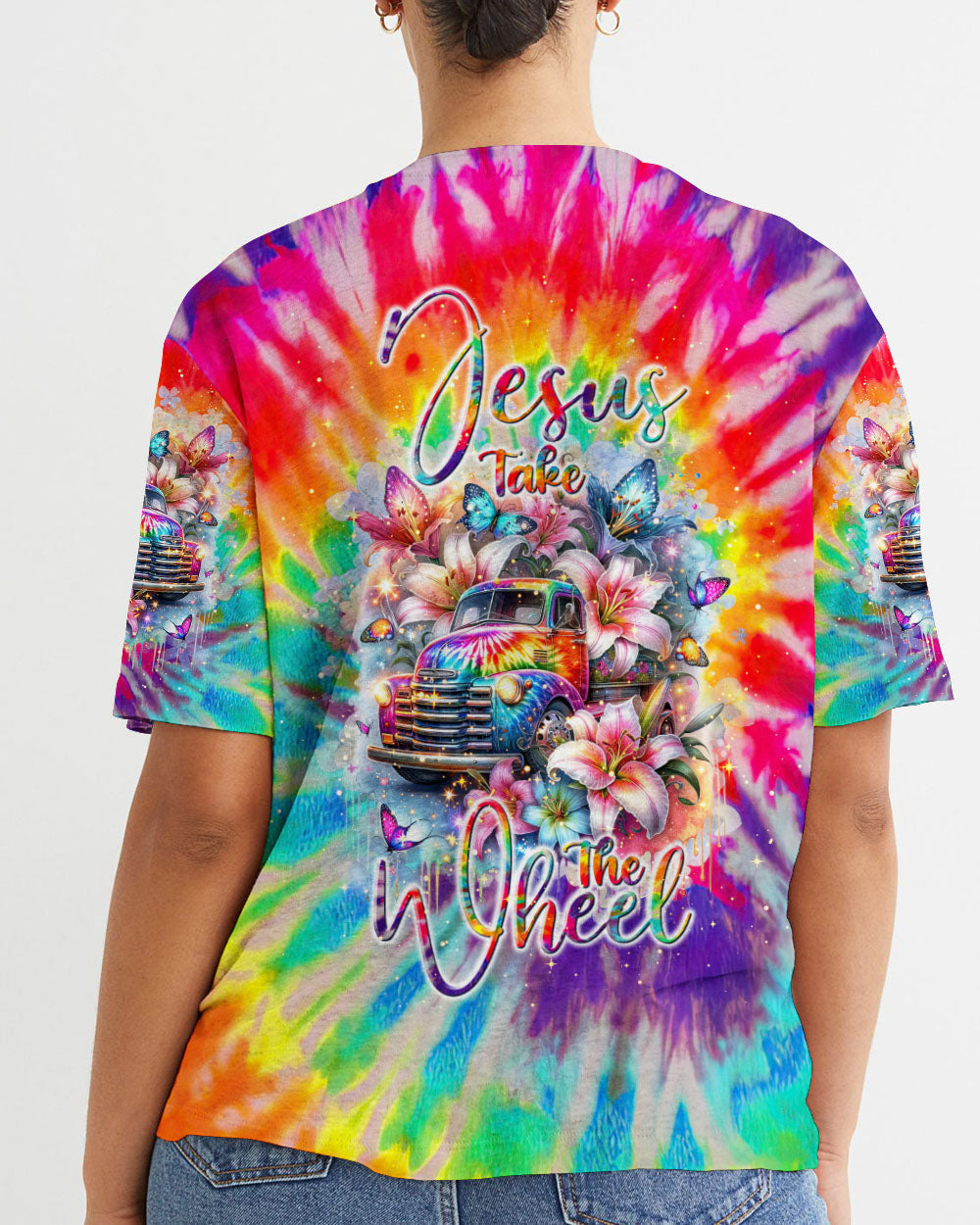 Jesus Take The Wheel Lilies Women's All Over Print Shirt - Tlnt2602242, easychoo.com
