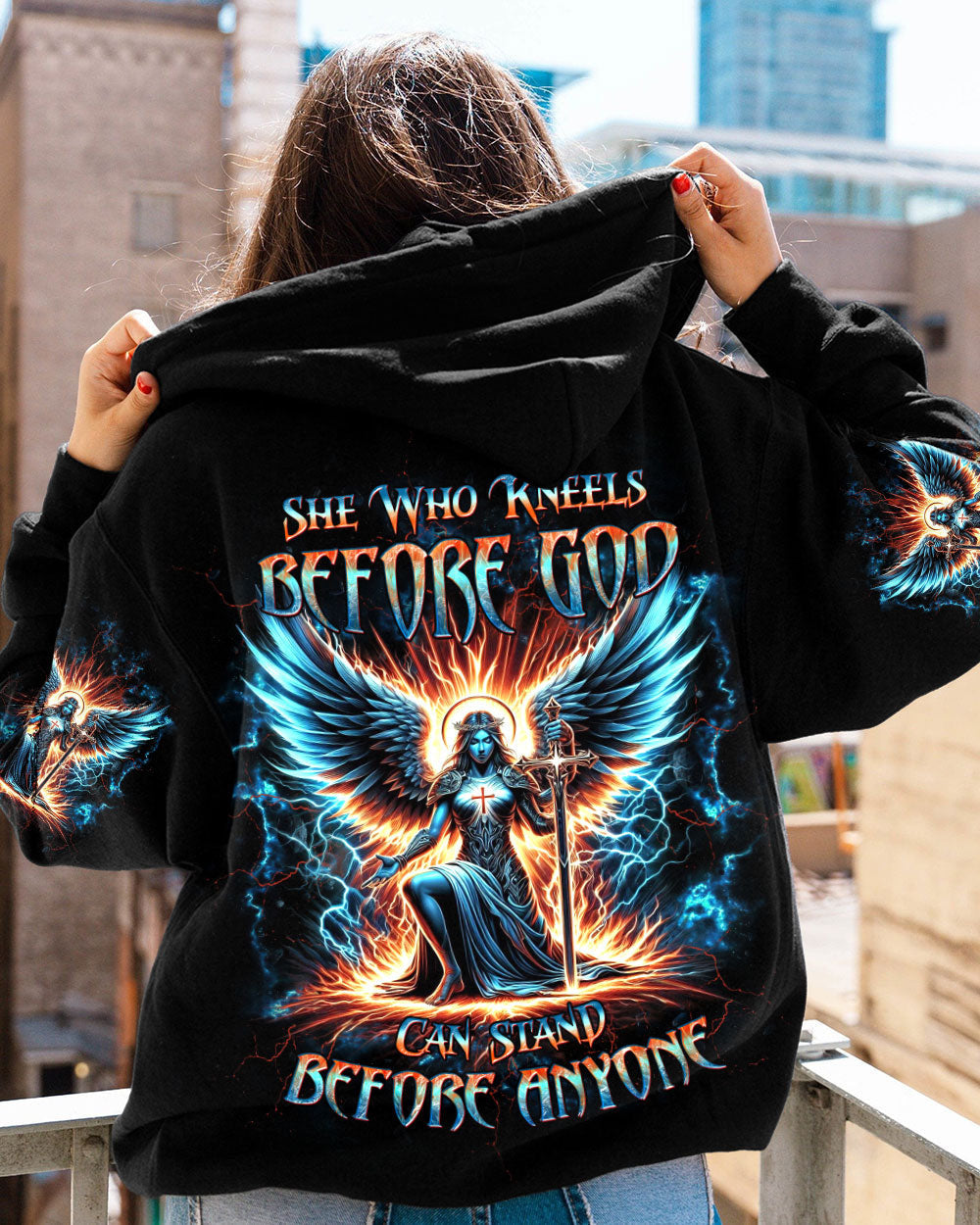 She Who Kneels Before God Women's All Over Print Shirt - Yhdu0203242, easychoo.com