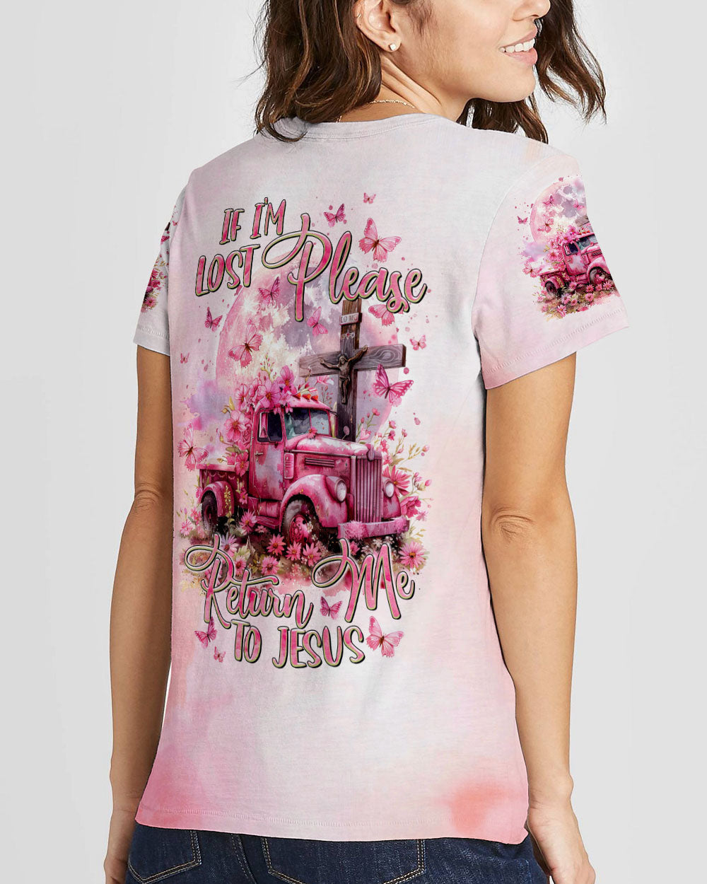 If I'm Lost Please Return Me To Jesus Truck Women's All Over Print Shirt - Tltr1503244, easychoo.com