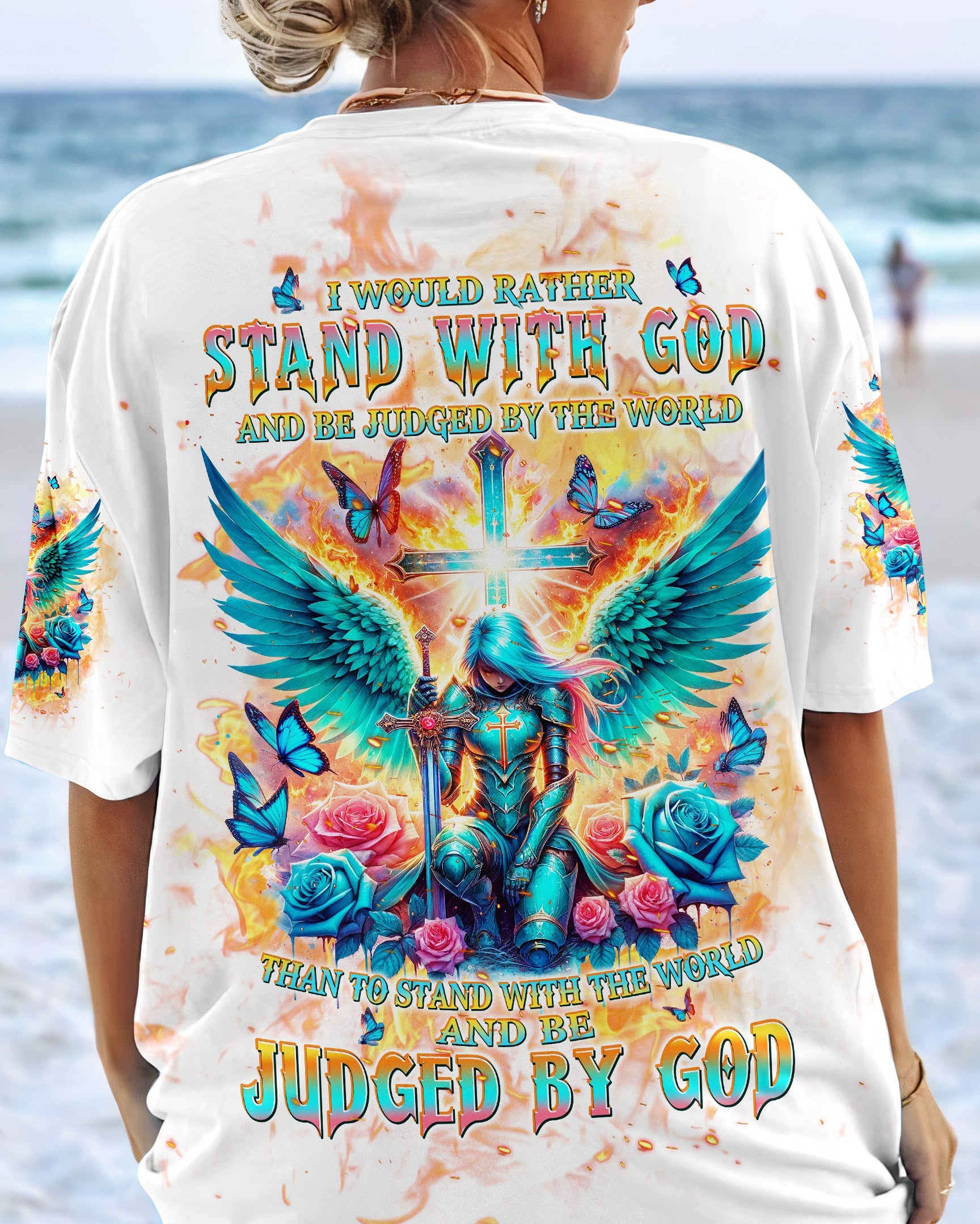 I Would Rather Stand With God Warrior Women's All Over Print Shirt - Tlpq0204243, easychoo.com