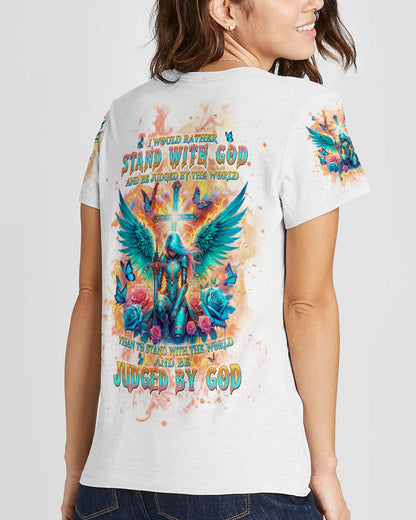 I Would Rather Stand With God Warrior Women's All Over Print Shirt - Tlpq0204243, easychoo.com