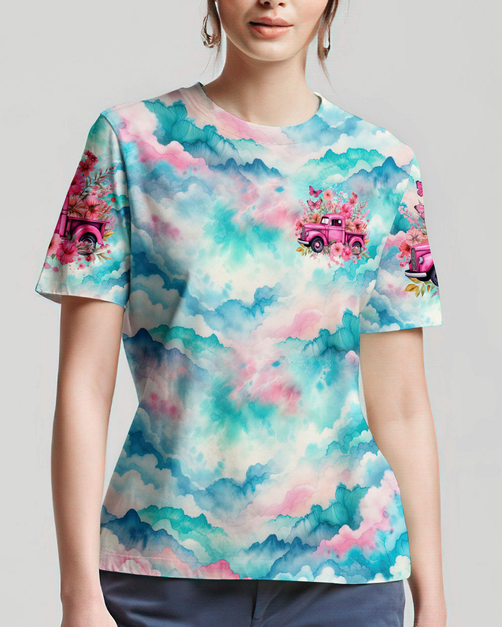 Jesus Take The Wheel Tie Dye Women's All Over Print Shirt - Tytd1403244, easychoo.com