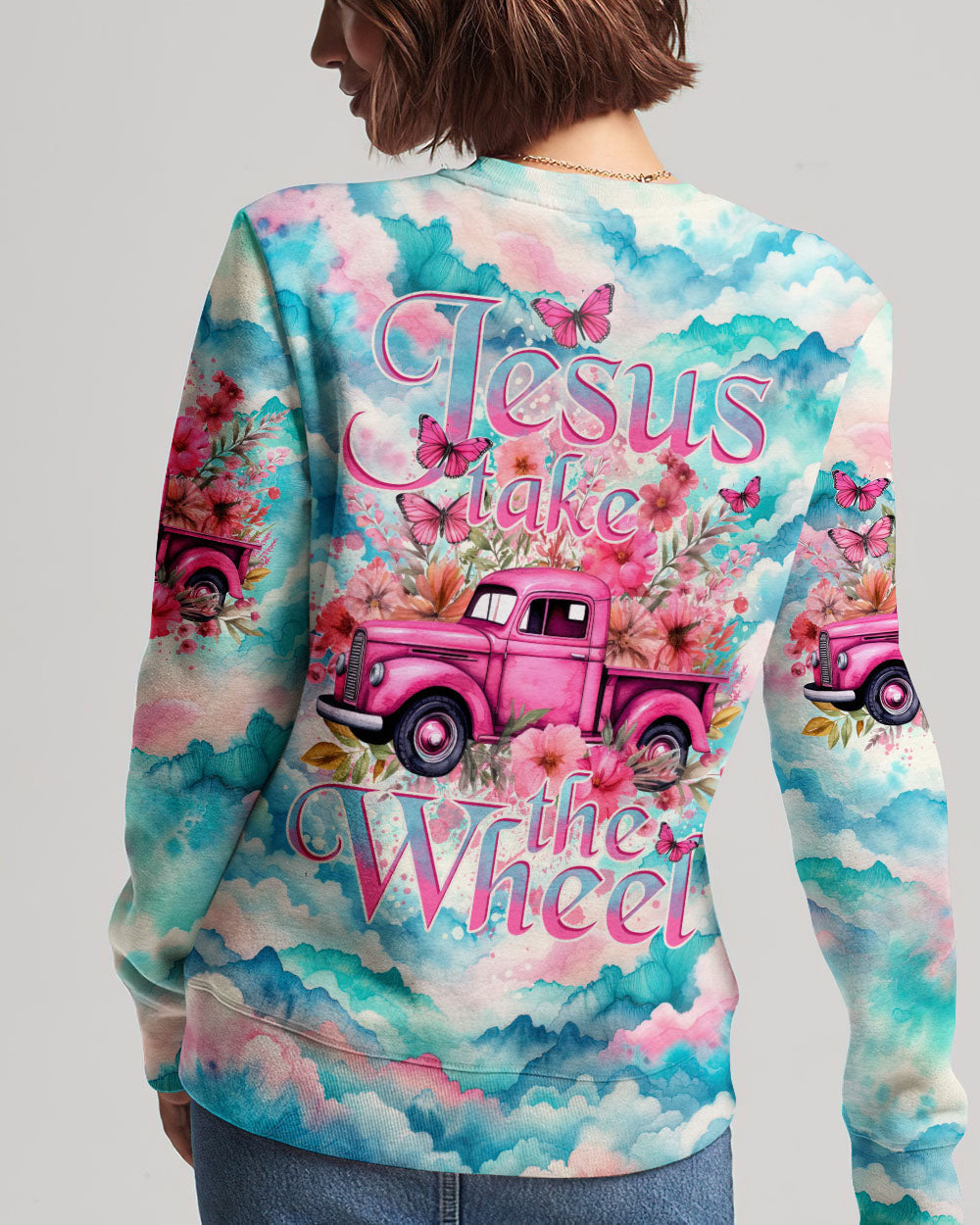 Jesus Take The Wheel Tie Dye Women's All Over Print Shirt - Tytd1403244, easychoo.com