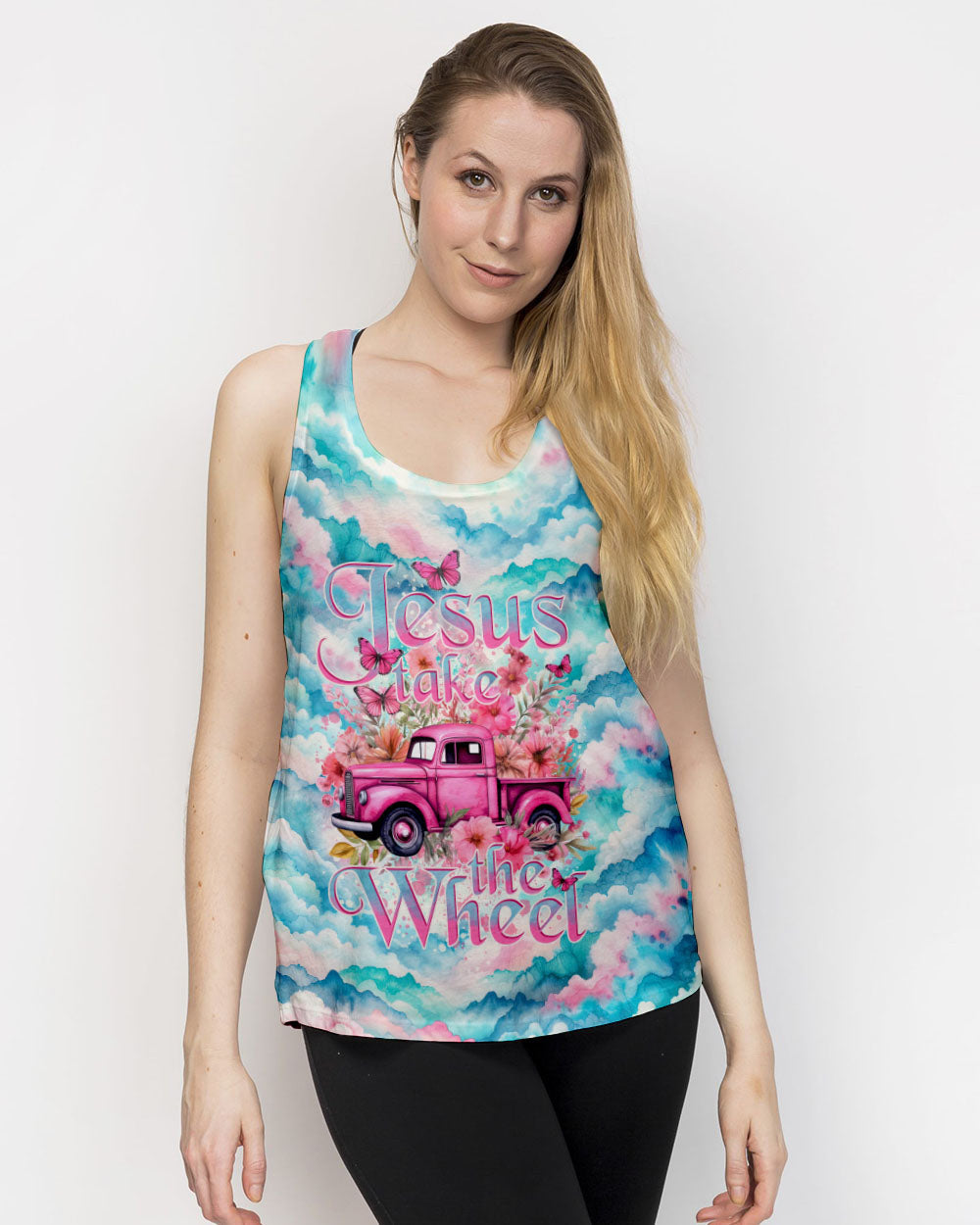 Jesus Take The Wheel Tie Dye Women's All Over Print Shirt - Tytd1403244, easychoo.com