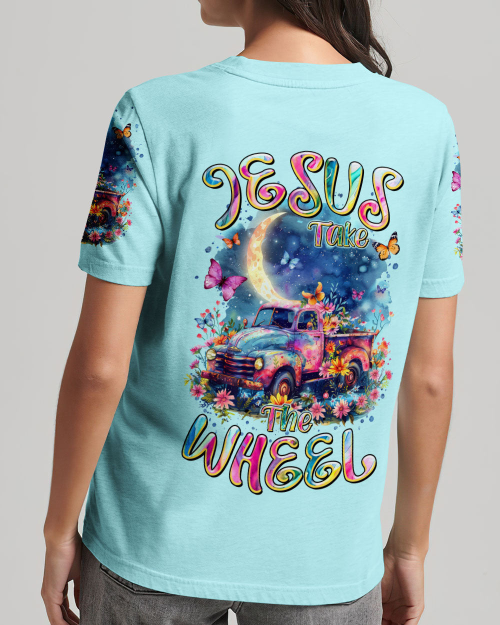 Jesus Take The Wheel Women's All Over Print Shirt - Tltr1603241, easychoo.com