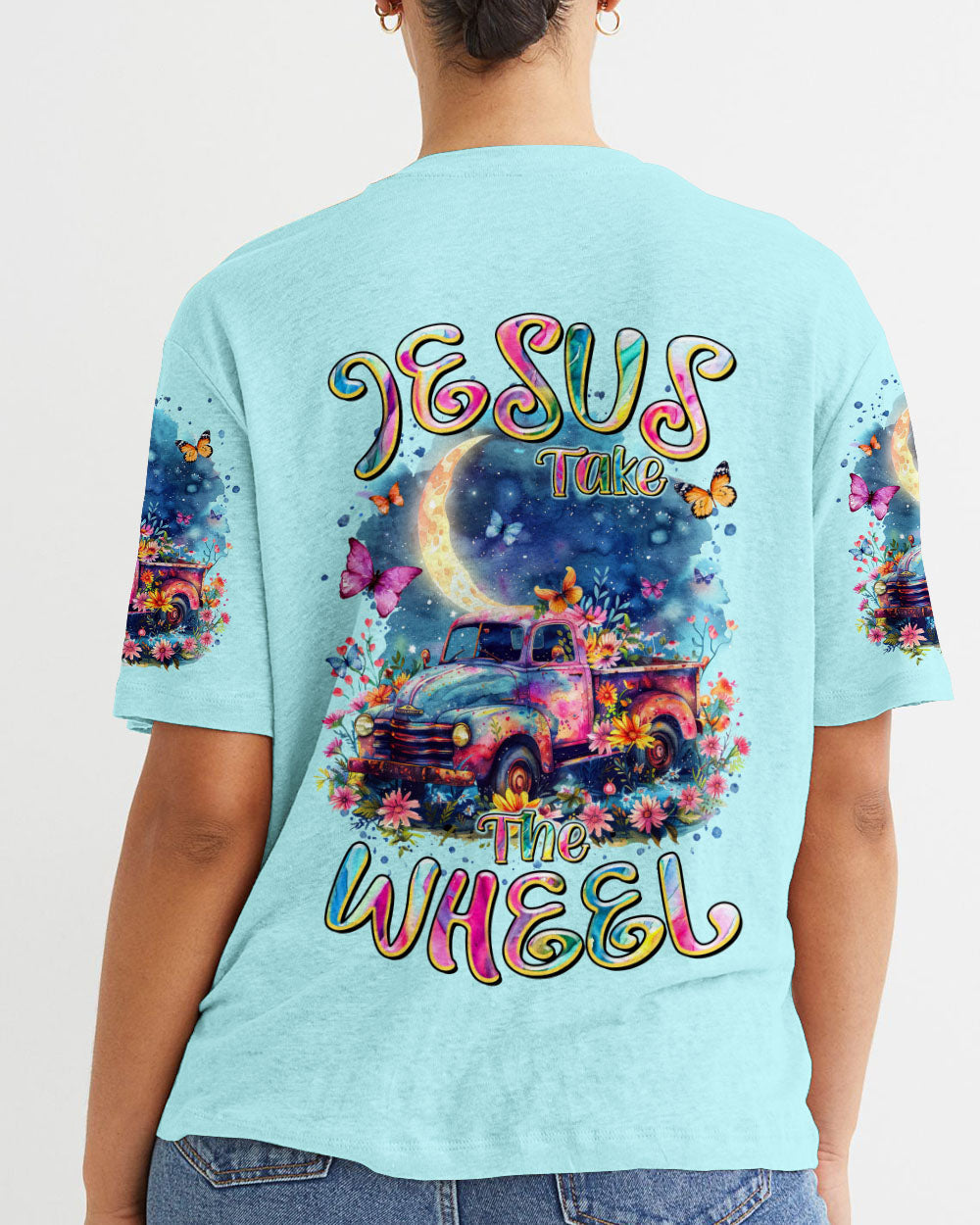Jesus Take The Wheel Women's All Over Print Shirt - Tltr1603241, easychoo.com