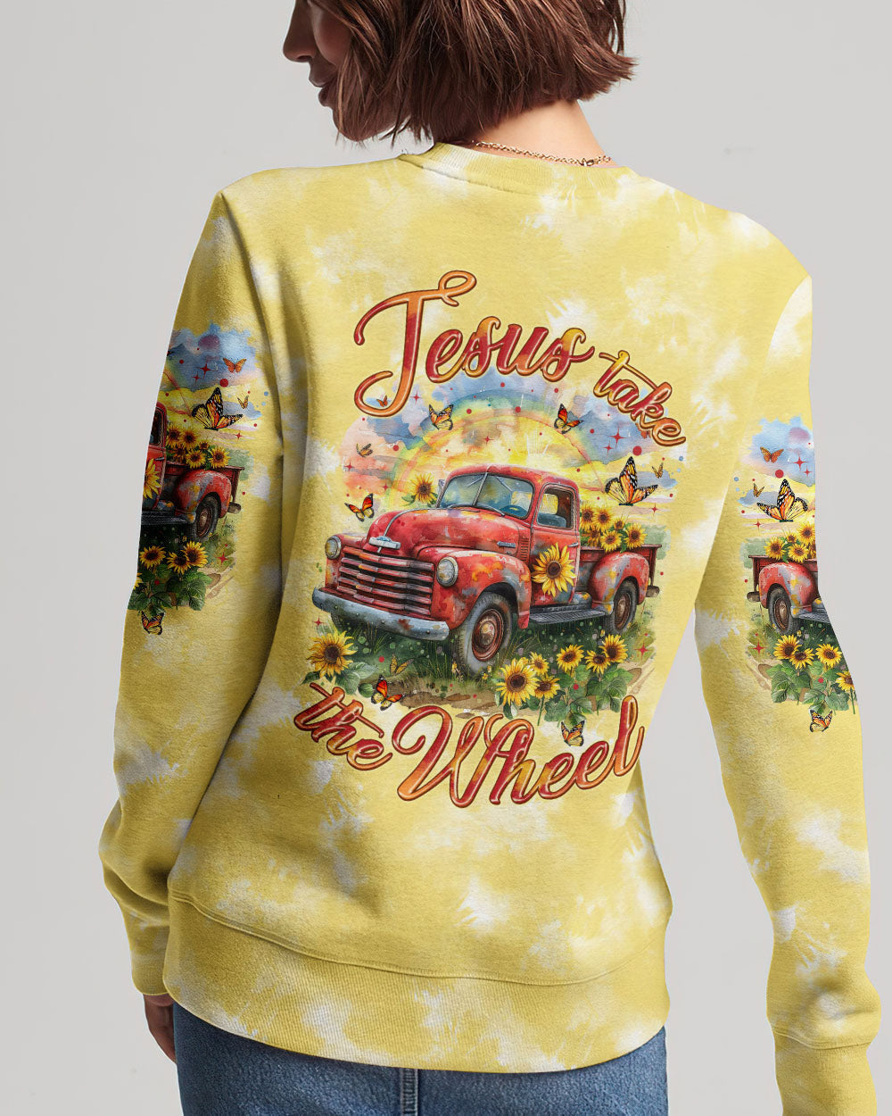 Jesus Take The Wheel Tie Dye Women's All Over Print Shirt - Tytm0603242, easychoo.com