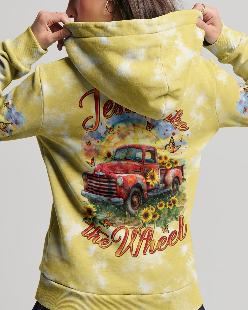 Jesus Take The Wheel Tie Dye Women's All Over Print Shirt - Tytm0603242, easychoo.com