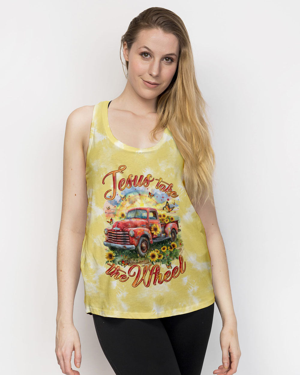 Jesus Take The Wheel Tie Dye Women's All Over Print Shirt - Tytm0603242, easychoo.com