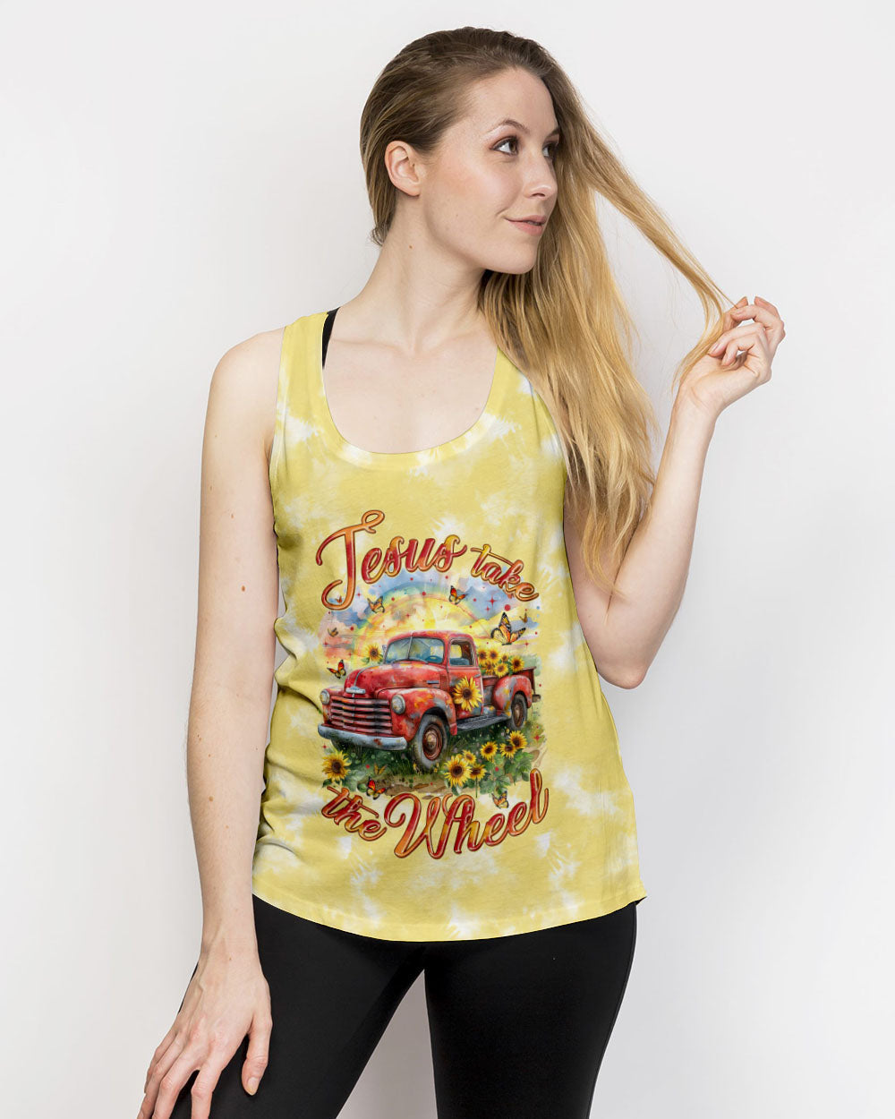 Jesus Take The Wheel Tie Dye Women's All Over Print Shirt - Tytm0603242, easychoo.com