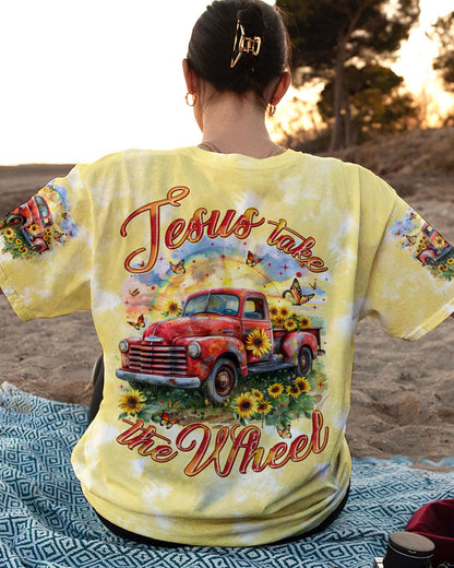 Jesus Take The Wheel Tie Dye Women's All Over Print Shirt - Tytm0603242, easychoo.com