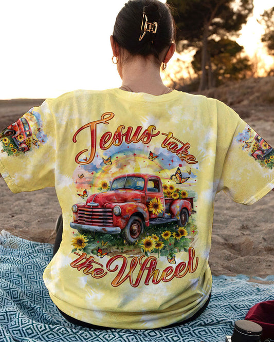 Jesus Take The Wheel Tie Dye Women's All Over Print Shirt - Tytm0603242, easychoo.com