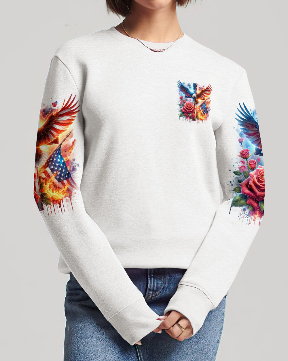 No Matter The Storm Eagle Rose Women's All Over Print Shirt - Tltw1502244, easychoo.com