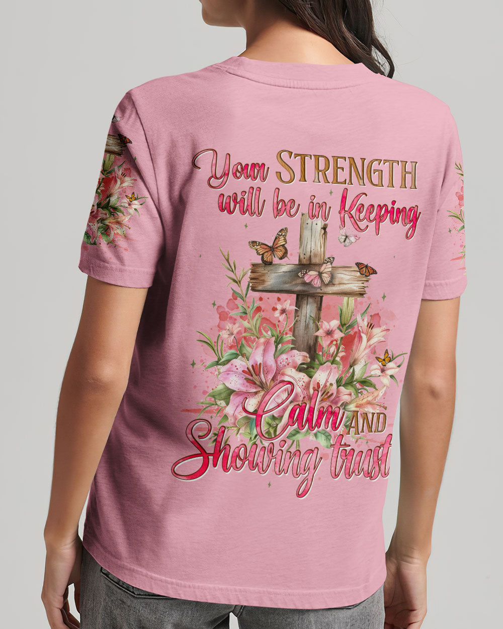 Keeping Calm And Showing Trust Women's All Over Print Shirt - Tyqy3003241, easychoo.com