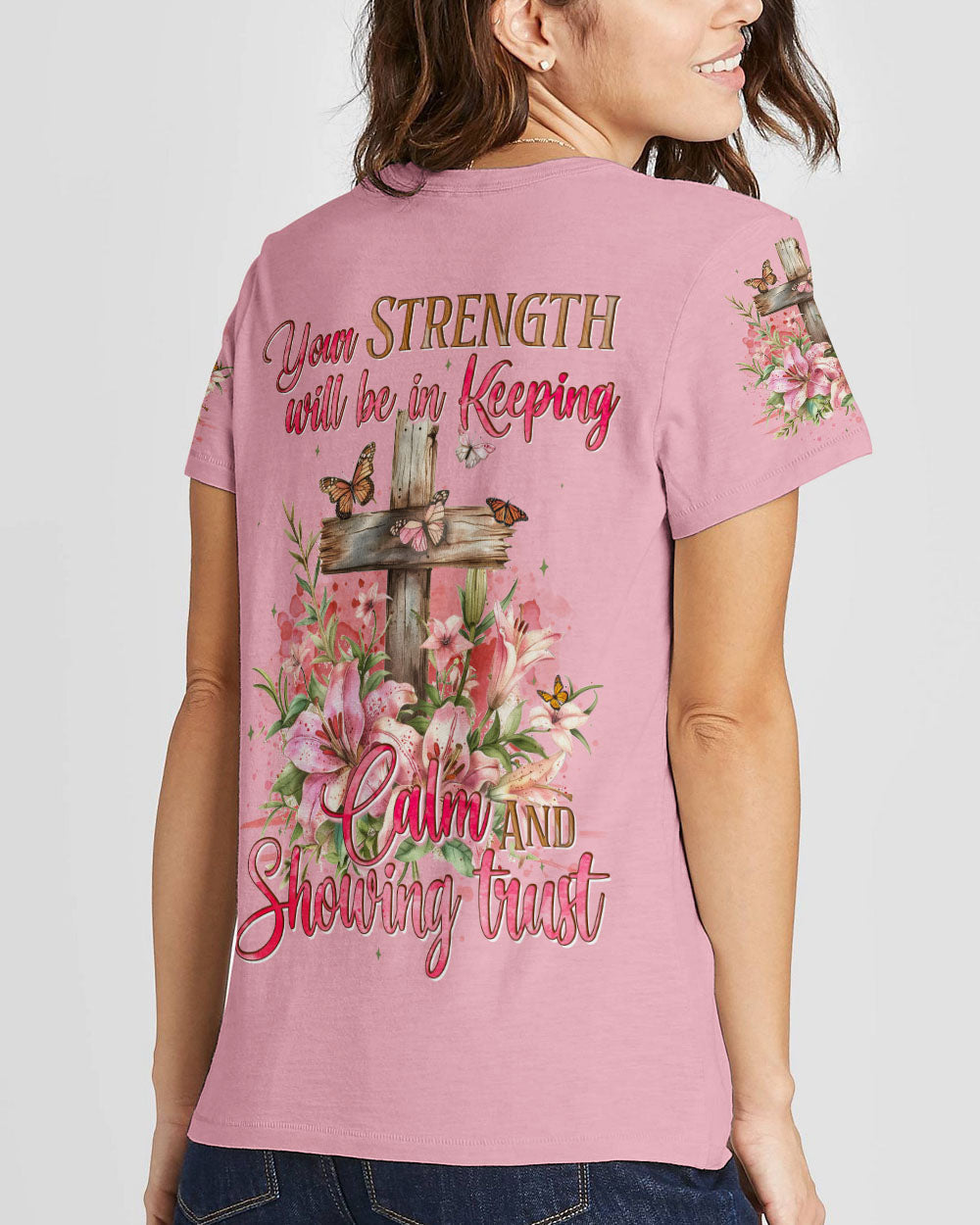 Keeping Calm And Showing Trust Women's All Over Print Shirt - Tyqy3003241, easychoo.com
