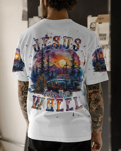 Jesus Take The Wheel Men's All Over Print Shirt - Tlpq1903241, easychoo.com