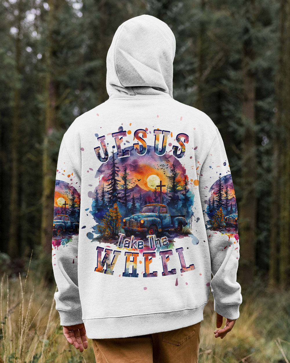 Jesus Take The Wheel Men's All Over Print Shirt - Tlpq1903241, easychoo.com