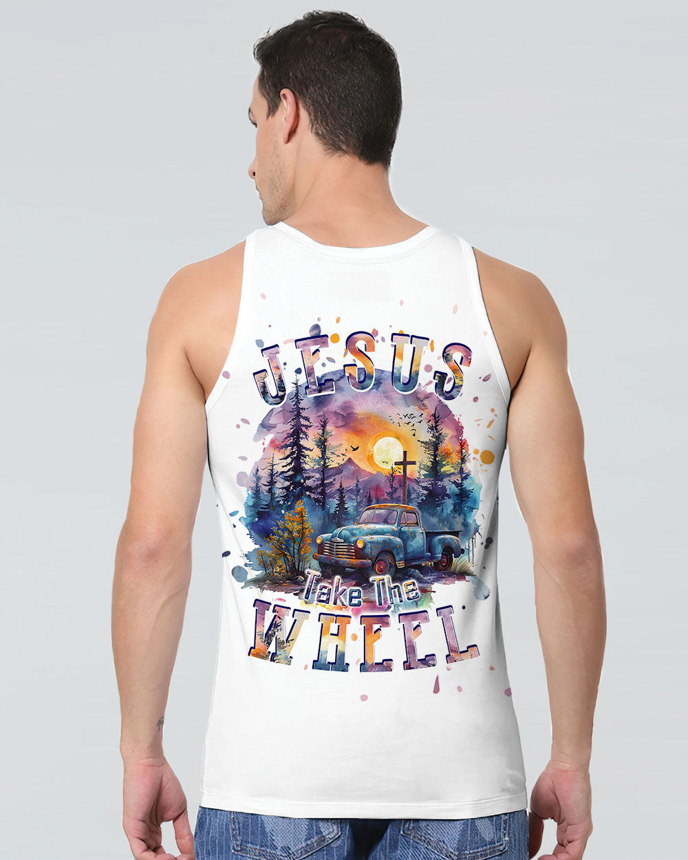 Jesus Take The Wheel Men's All Over Print Shirt - Tlpq1903241, easychoo.com