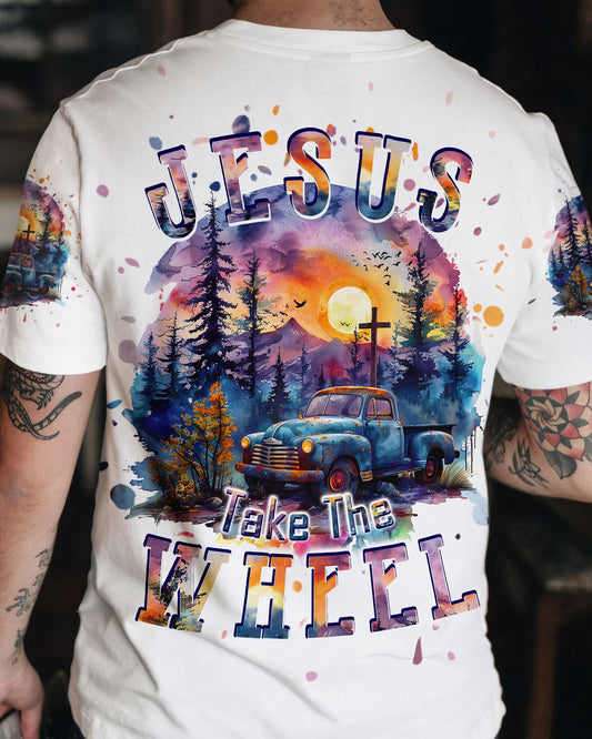 Jesus Take The Wheel Men's All Over Print Shirt - Tlpq1903241, easychoo.com