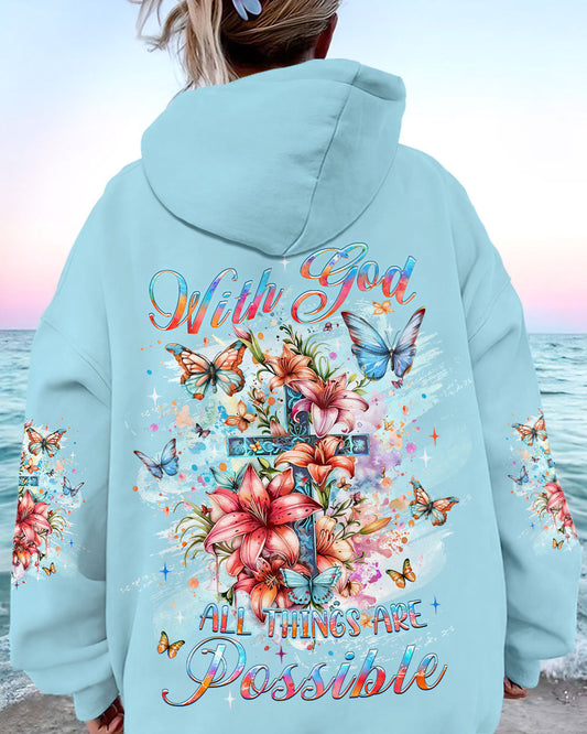 With God All Things Are Possible Women's All Over Print Shirt - Yhlt2802241, easychoo.com