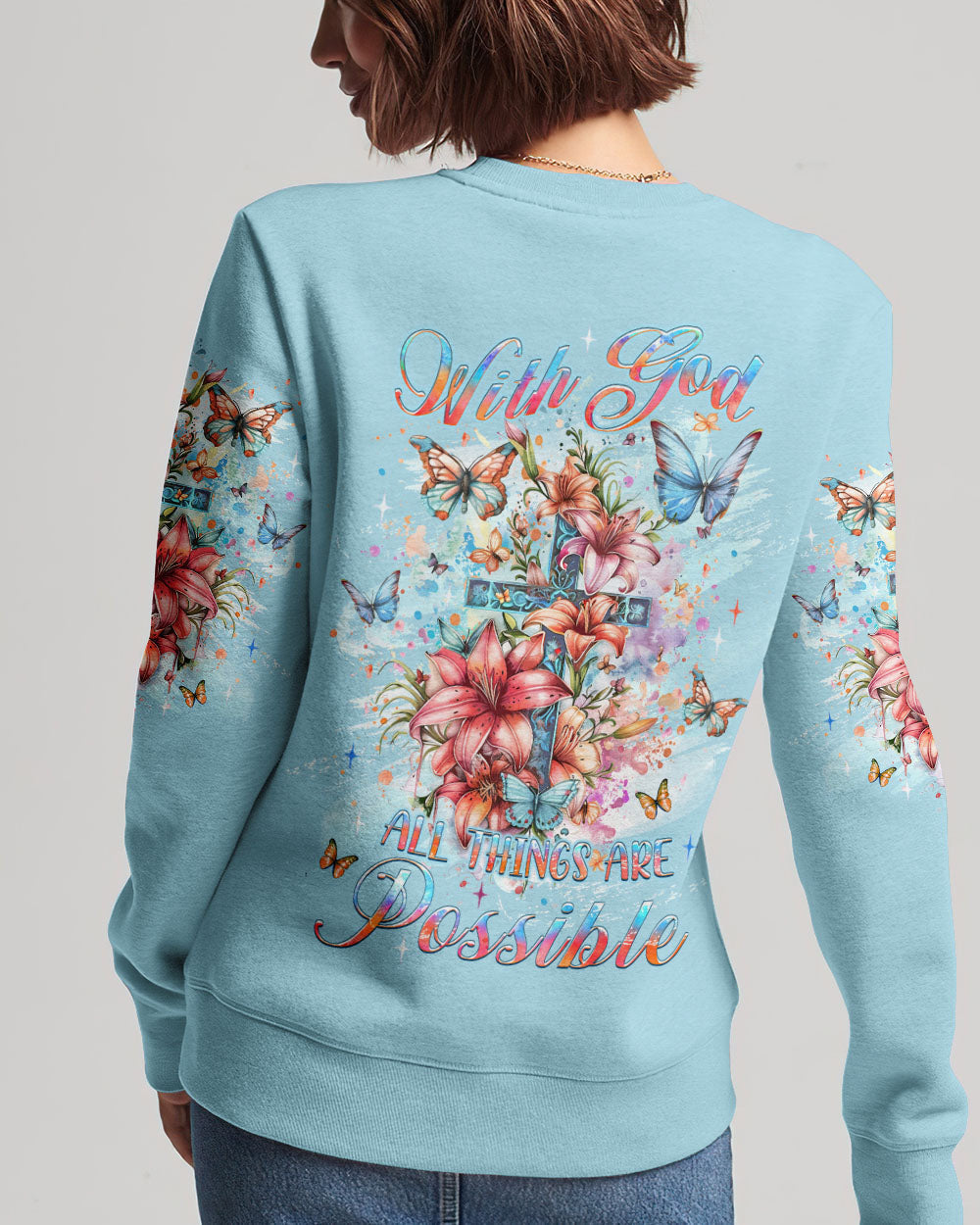 With God All Things Are Possible Women's All Over Print Shirt - Yhlt2802241, easychoo.com