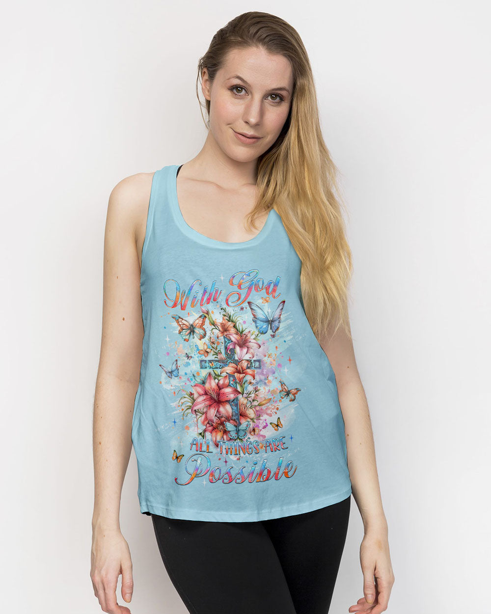 With God All Things Are Possible Women's All Over Print Shirt - Yhlt2802241, easychoo.com