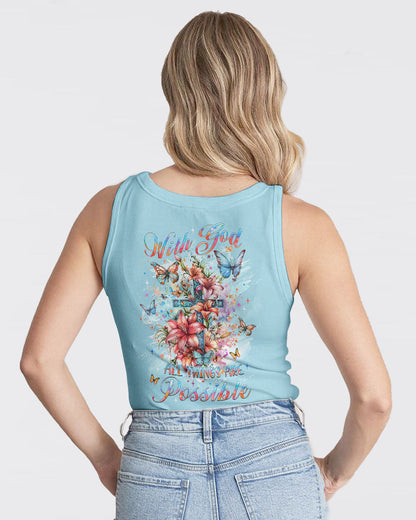 With God All Things Are Possible Women's All Over Print Shirt - Yhlt2802241, easychoo.com