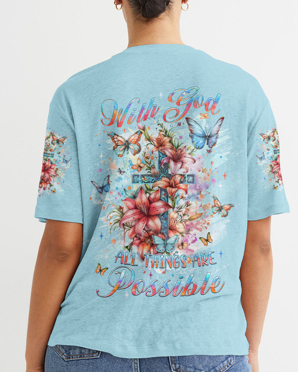 With God All Things Are Possible Women's All Over Print Shirt - Yhlt2802241, easychoo.com