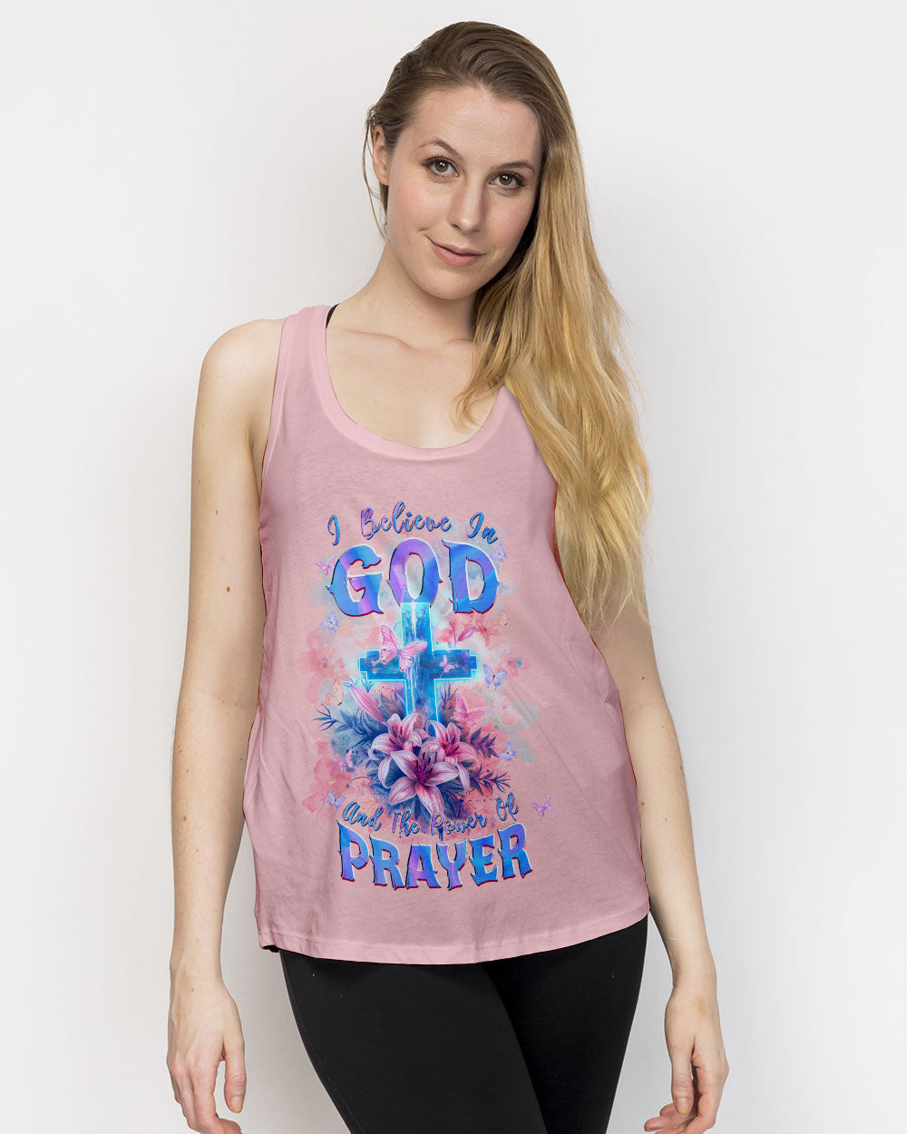 I Believe In God Lilies Women's All Over Print Shirt - Tlpq0803243, easychoo.com