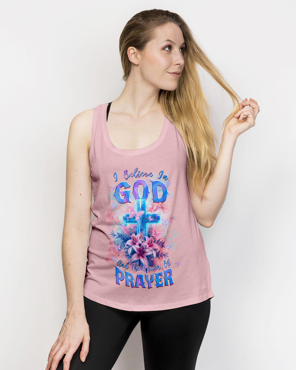 I Believe In God Lilies Women's All Over Print Shirt - Tlpq0803243, easychoo.com