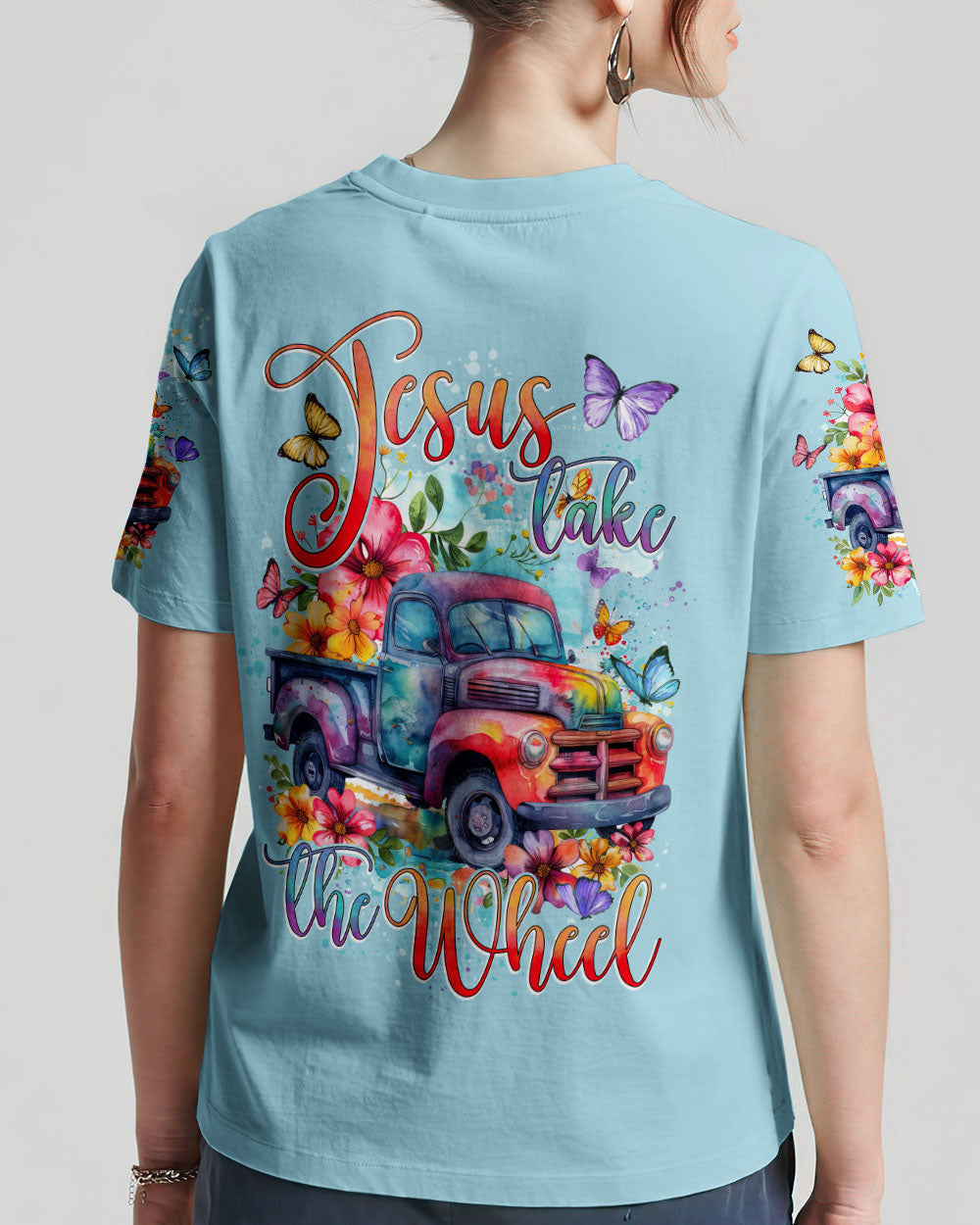Jesus Take The Wheel Women's All Over Print Shirt - Tytd2003245, easychoo.com