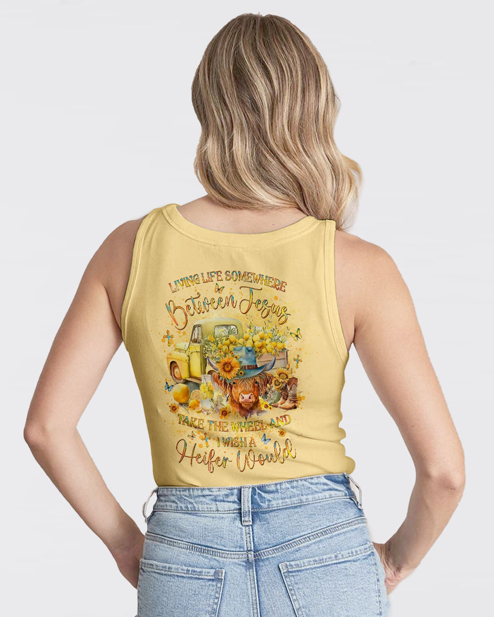 Living Life Somewhere Between Jesus Heifers Women's All Over Print Shirt - Yhlt1203242, easychoo.com