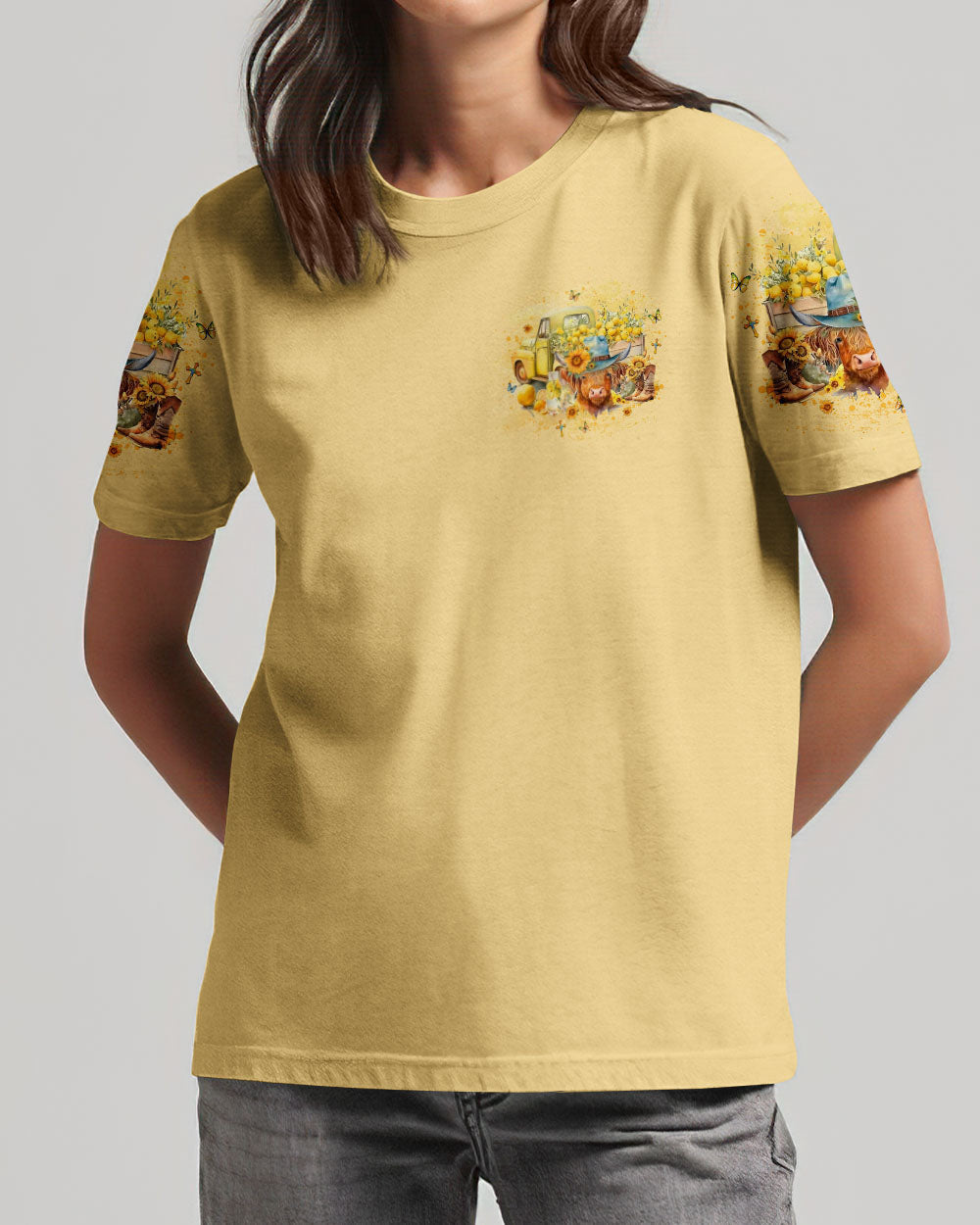 Living Life Somewhere Between Jesus Heifers Women's All Over Print Shirt - Yhlt1203242, easychoo.com