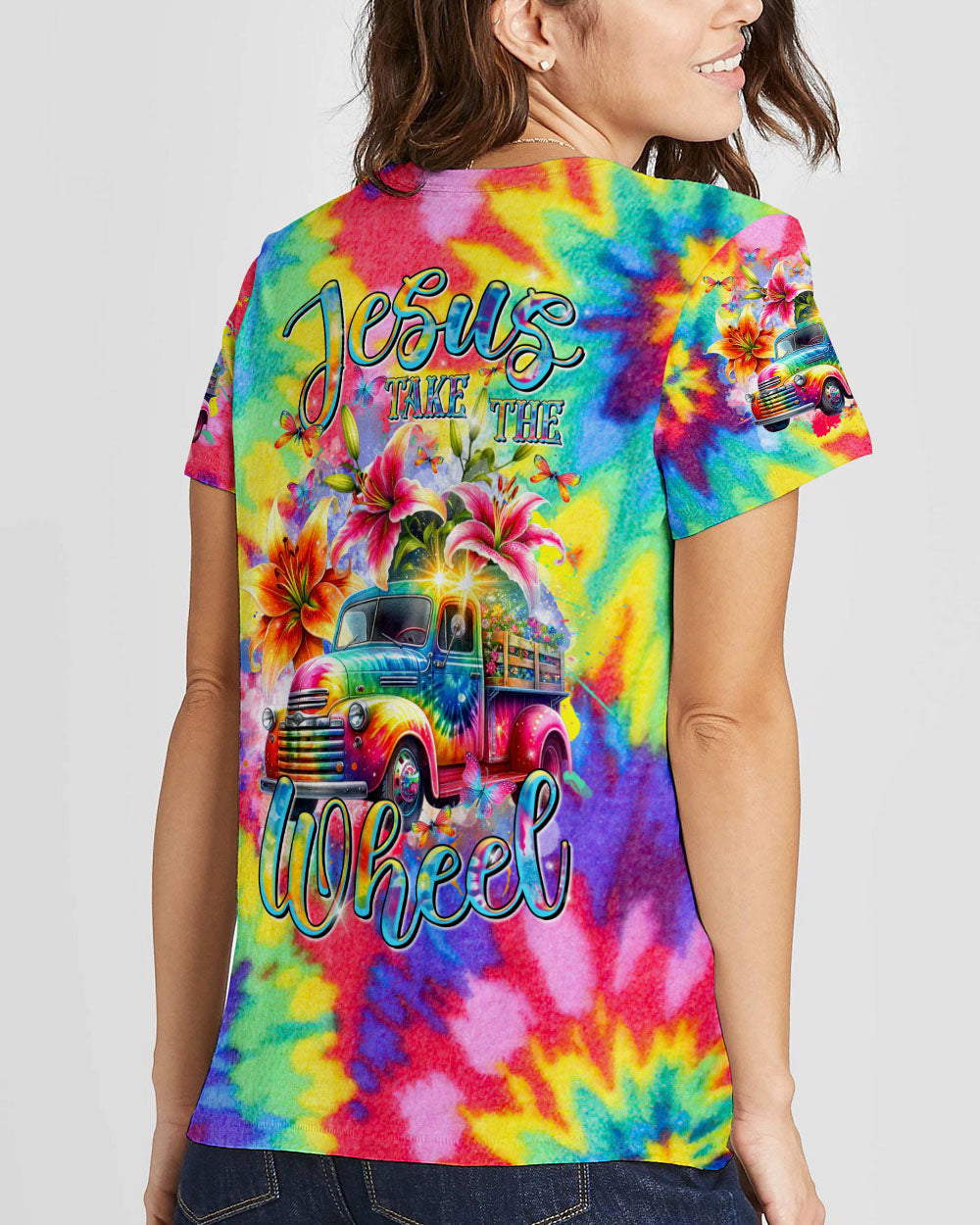 Jesus Take The Wheel Women's All Over Print Shirt - Tltr2602246, easychoo.com