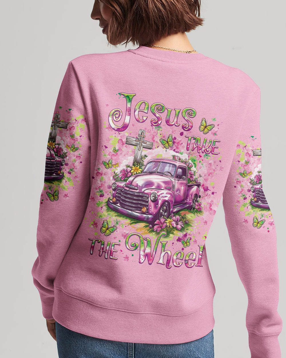 Jesus Take The Wheel Women's All Over Print Shirt - Yhlt1502241, easychoo.com