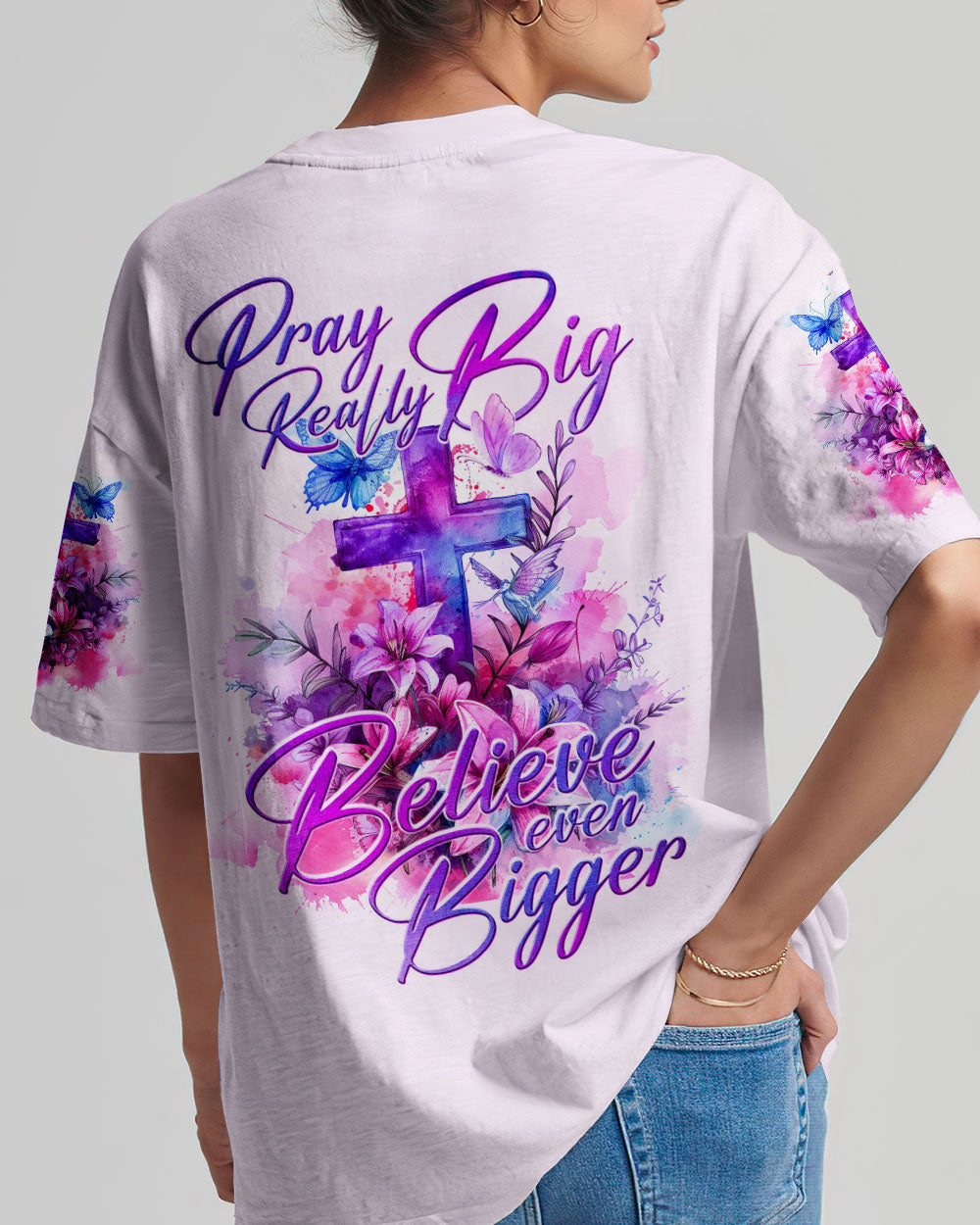 Pray Really Big Women's All Over Print Shirt - Ty2902242, easychoo.com