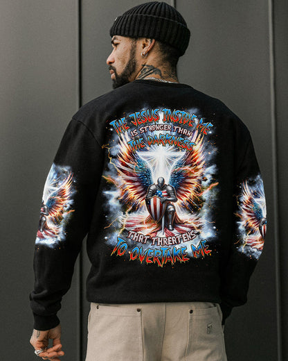 The Jesus Inside Me Is Stronger Warrior Men's All Over Print Shirt - Tlnz0603244, easychoo.com