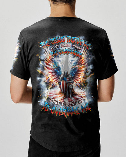 The Jesus Inside Me Is Stronger Warrior Men's All Over Print Shirt - Tlnz0603244, easychoo.com
