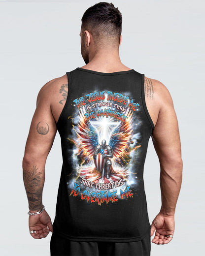 The Jesus Inside Me Is Stronger Warrior Men's All Over Print Shirt - Tlnz0603244, easychoo.com