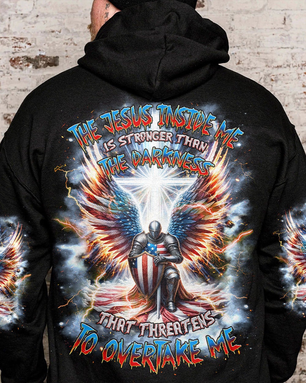 The Jesus Inside Me Is Stronger Warrior Men's All Over Print Shirt - Tlnz0603244, easychoo.com