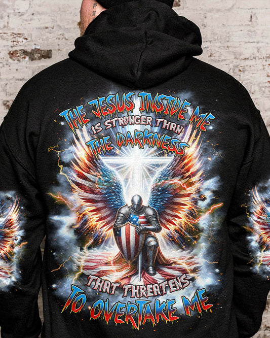 The Jesus Inside Me Is Stronger Warrior Men's All Over Print Shirt - Tlnz0603244, easychoo.com