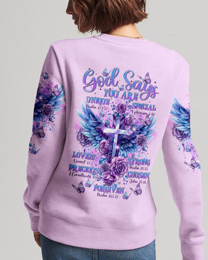 God Says You Are Cross Wings Women's All Over Print Shirt - Tltr2003244, easychoo.com