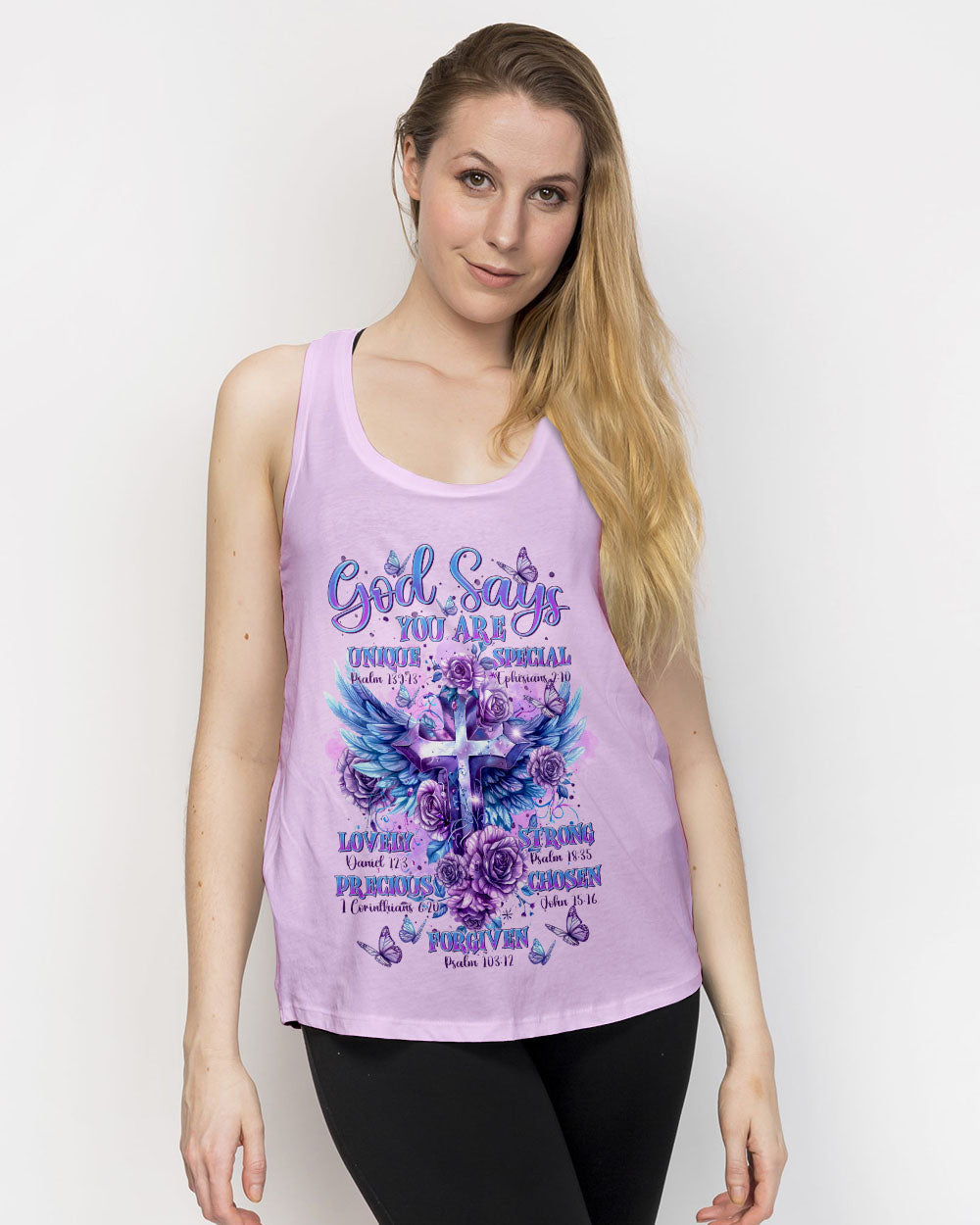 God Says You Are Cross Wings Women's All Over Print Shirt - Tltr2003244, easychoo.com