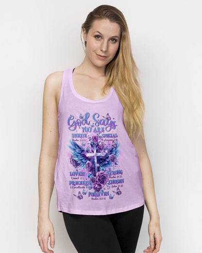 God Says You Are Cross Wings Women's All Over Print Shirt - Tltr2003244, easychoo.com