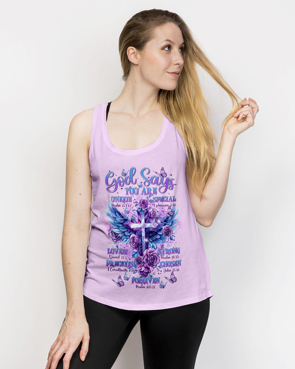 God Says You Are Cross Wings Women's All Over Print Shirt - Tltr2003244, easychoo.com