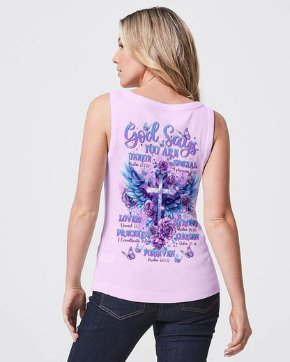 God Says You Are Cross Wings Women's All Over Print Shirt - Tltr2003244, easychoo.com