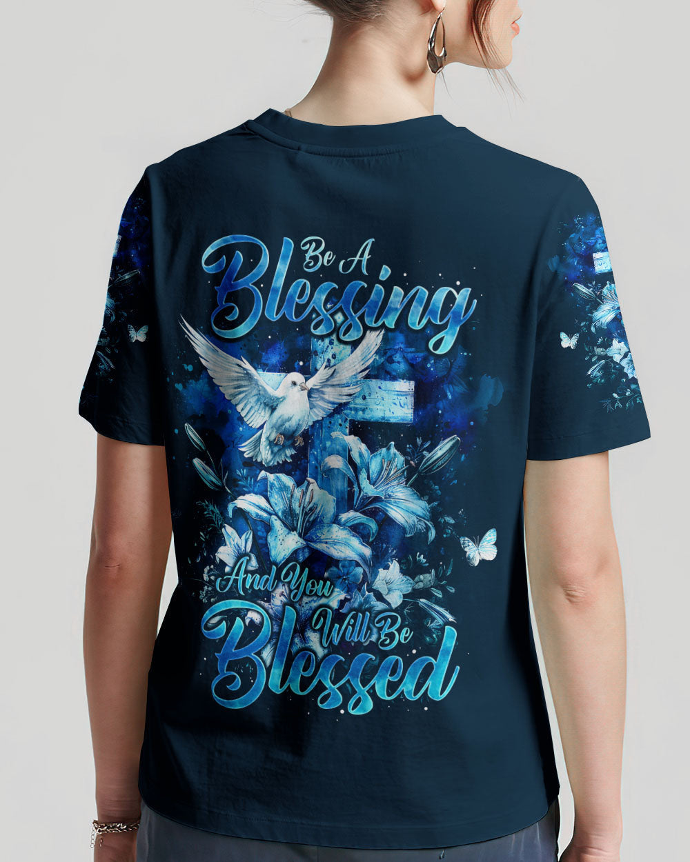 Be A Blessing Women's All Over Print Shirt - Ty1103241, easychoo.com