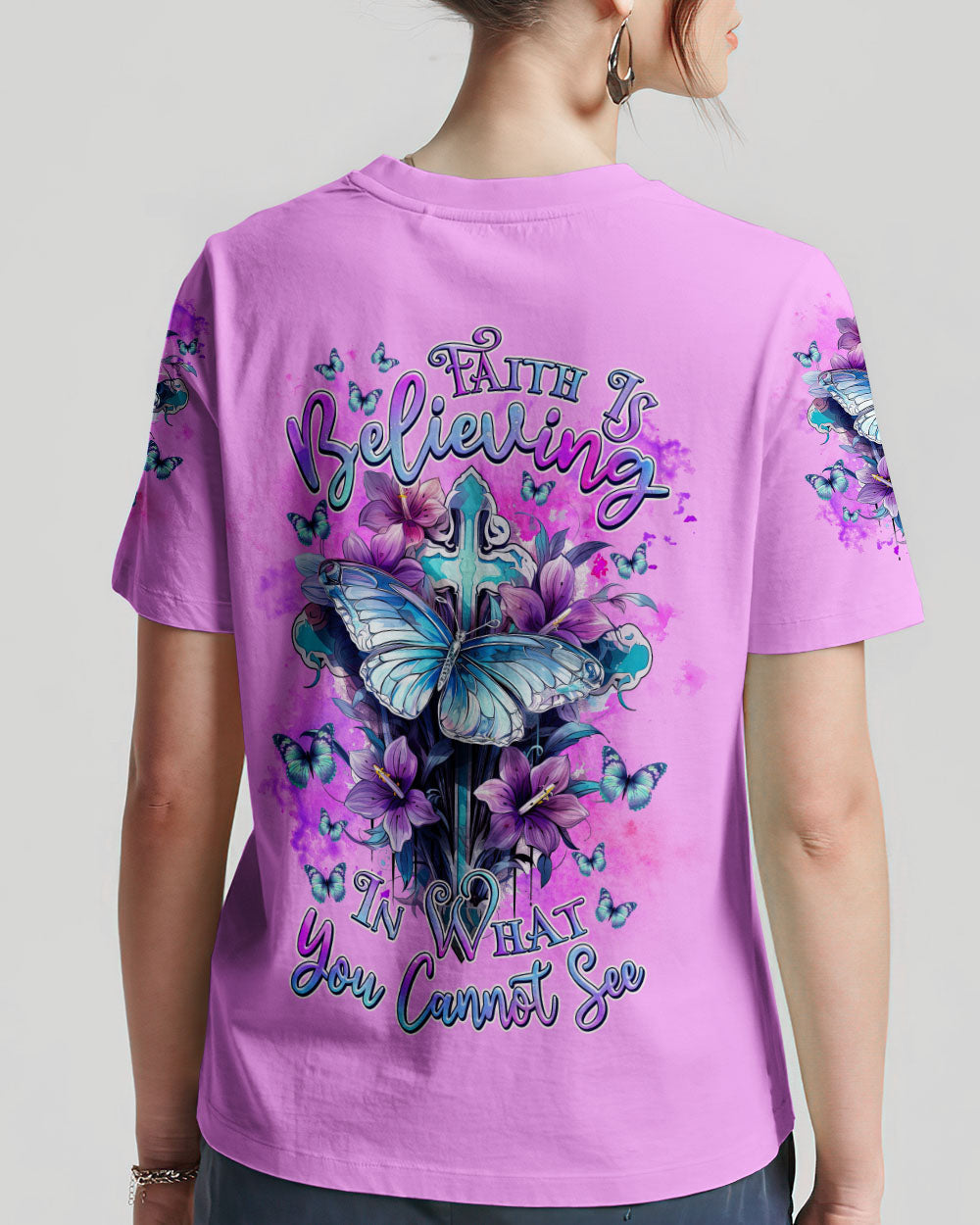 Faith Is Believing Women's All Over Print Shirt - Tlnz1702247, easychoo.com